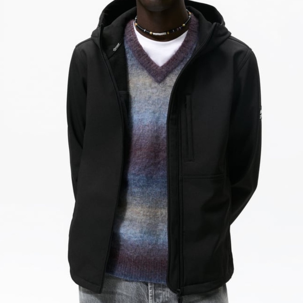 Zara mens hooded technical jacket
